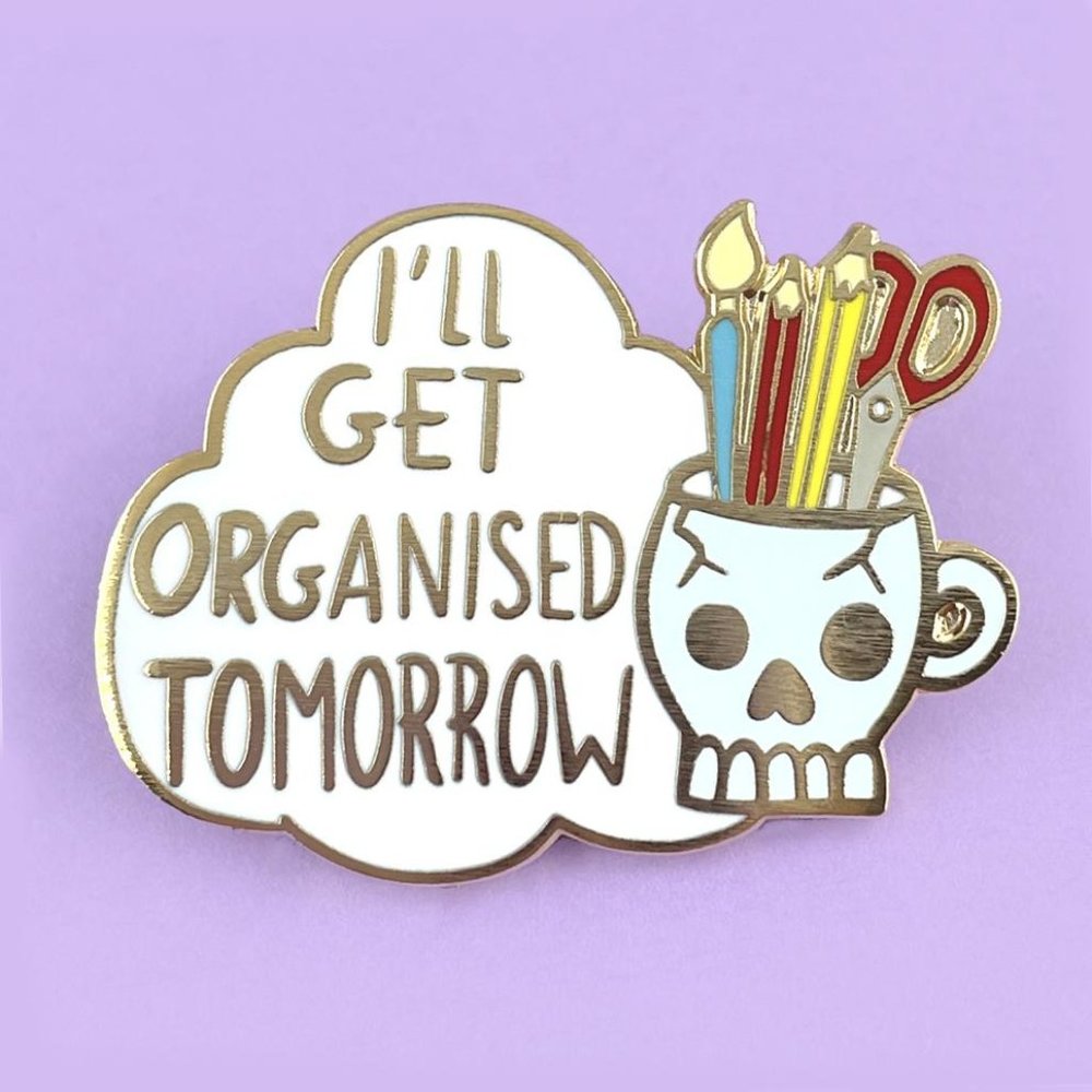 Jubly-Umph Originals I'LL GET ORGANIZED TOMORROW LAPEL PIN